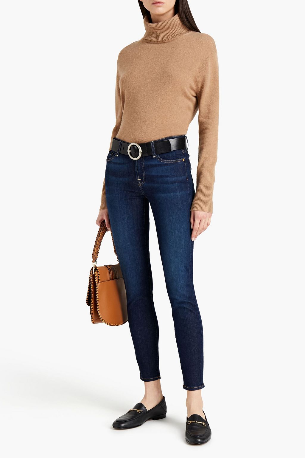 7 FOR ALL MANKIND The Skinny faded mid-rise skinny jeans