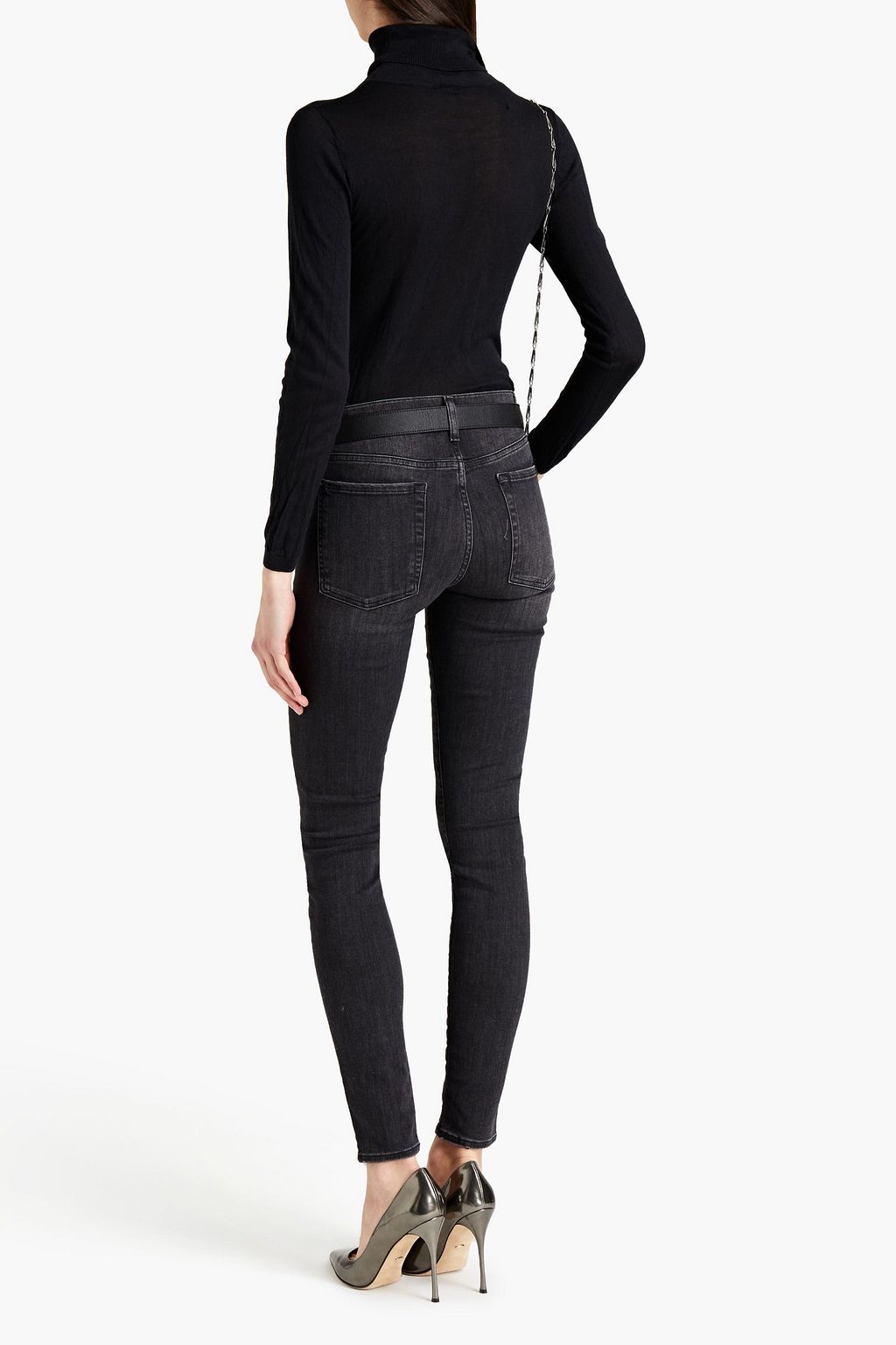 7 FOR ALL MANKIND Embellished mid-rise skinny jeans