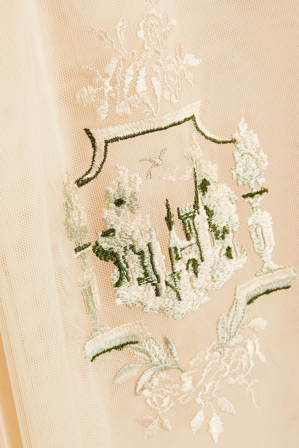 SIMONE ROCHA Gathered embroidered tulle midi skirt