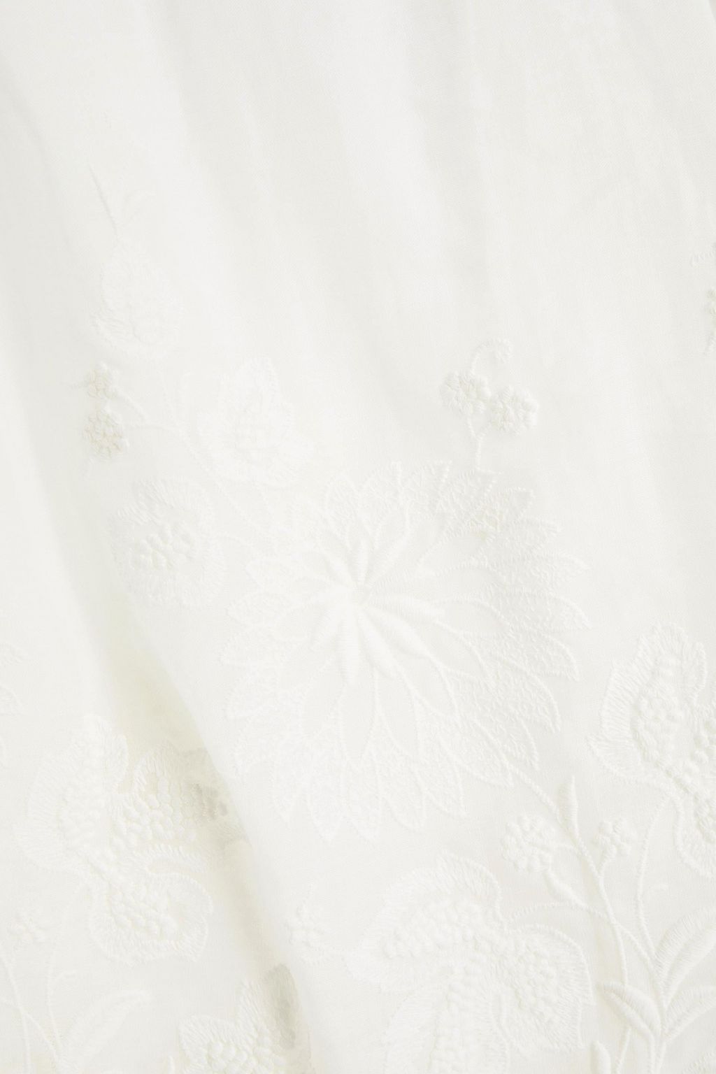 VANESSA BRUNO Rioja  gathered embroidered ramie blouse