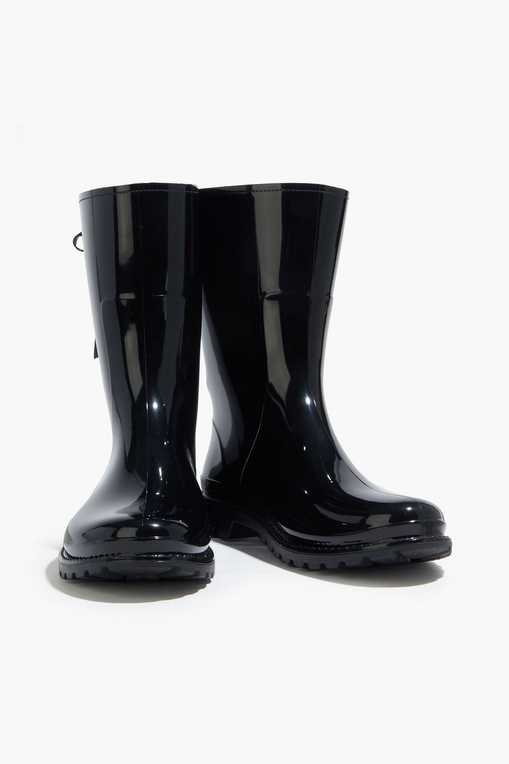 RED(V) Lace-up rubber rain boots
