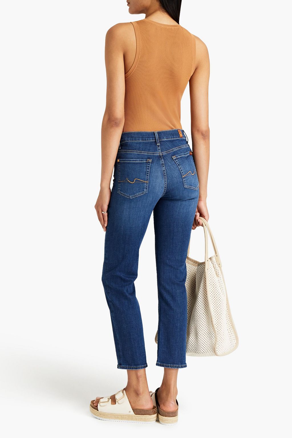 7 FOR ALL MANKIND The Straight Crop Bair low-rise straight-leg jeans