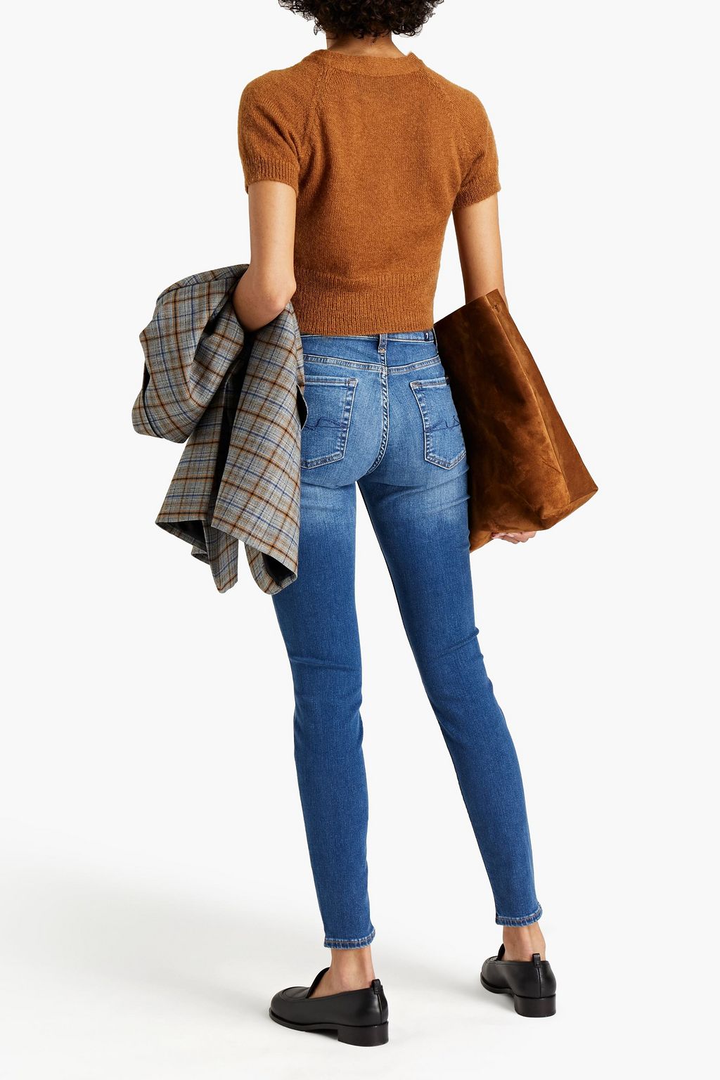 7 FOR ALL MANKIND ミッドライズ スキニー ジーンズ