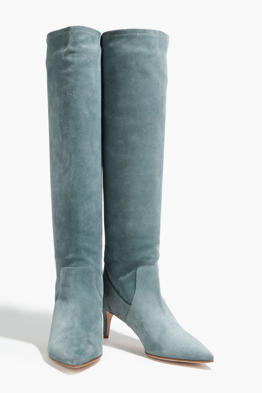 RED(V) Suede knee boots