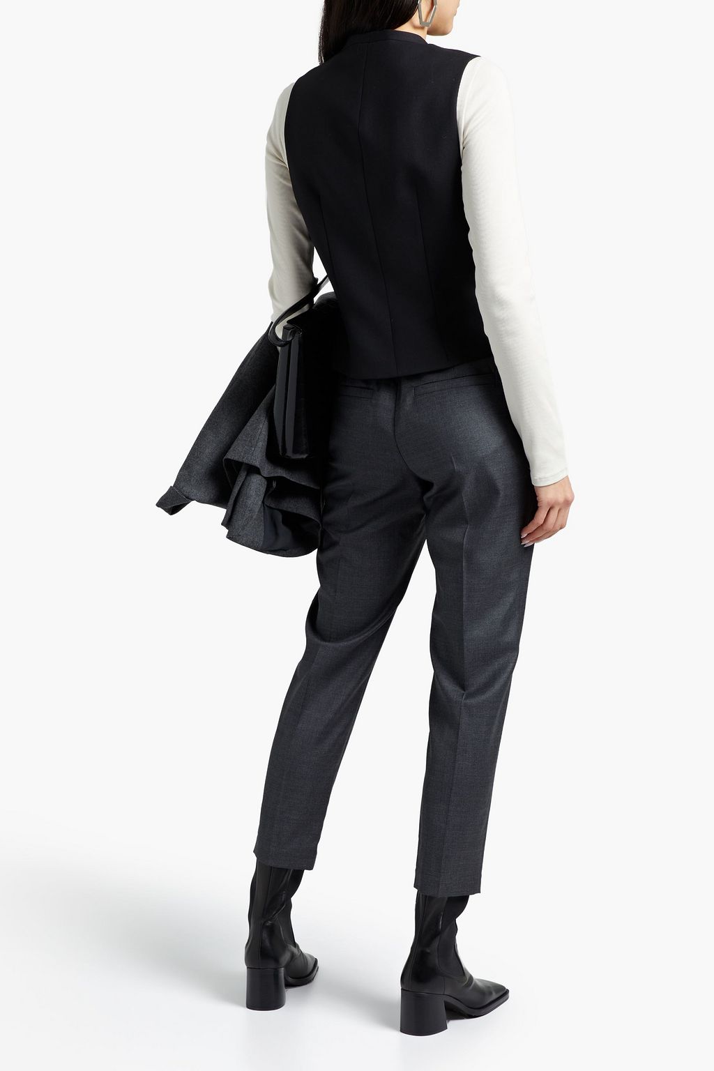 BRUNELLO CUCINELLI Belted wool tapered pants