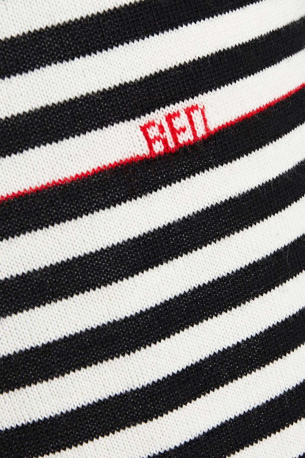 REDVALENTINO Striped intarsia wool bodysuit