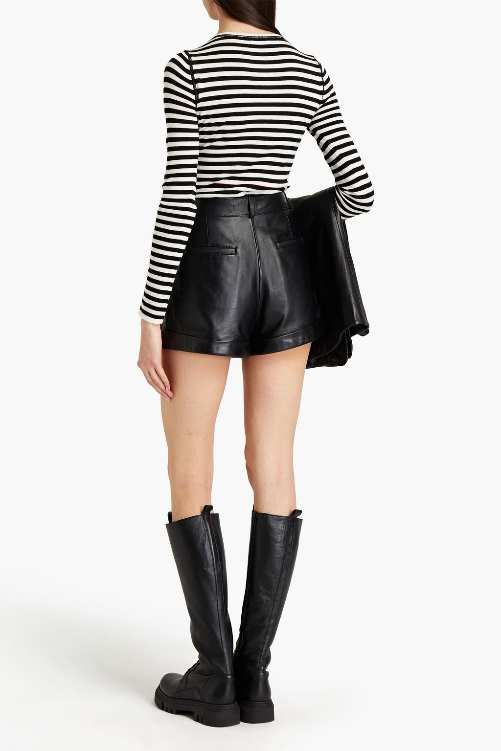 REDVALENTINO Striped intarsia wool bodysuit