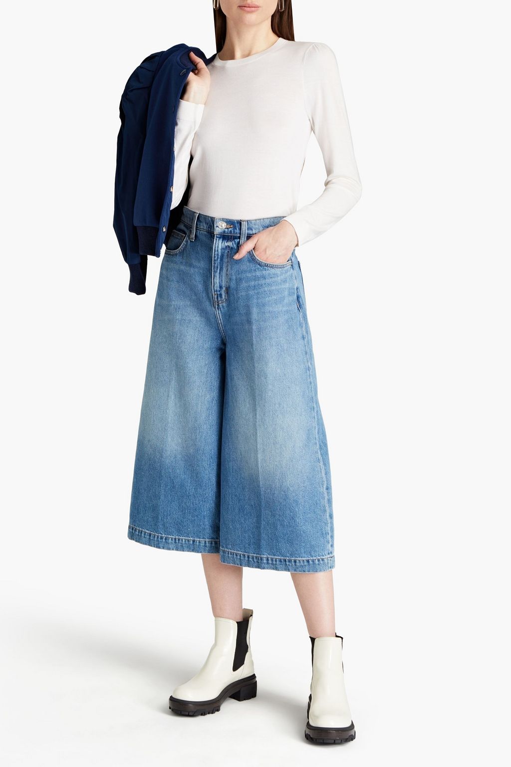 REDVALENTINO Wool, silk and cashmere-blend sweater