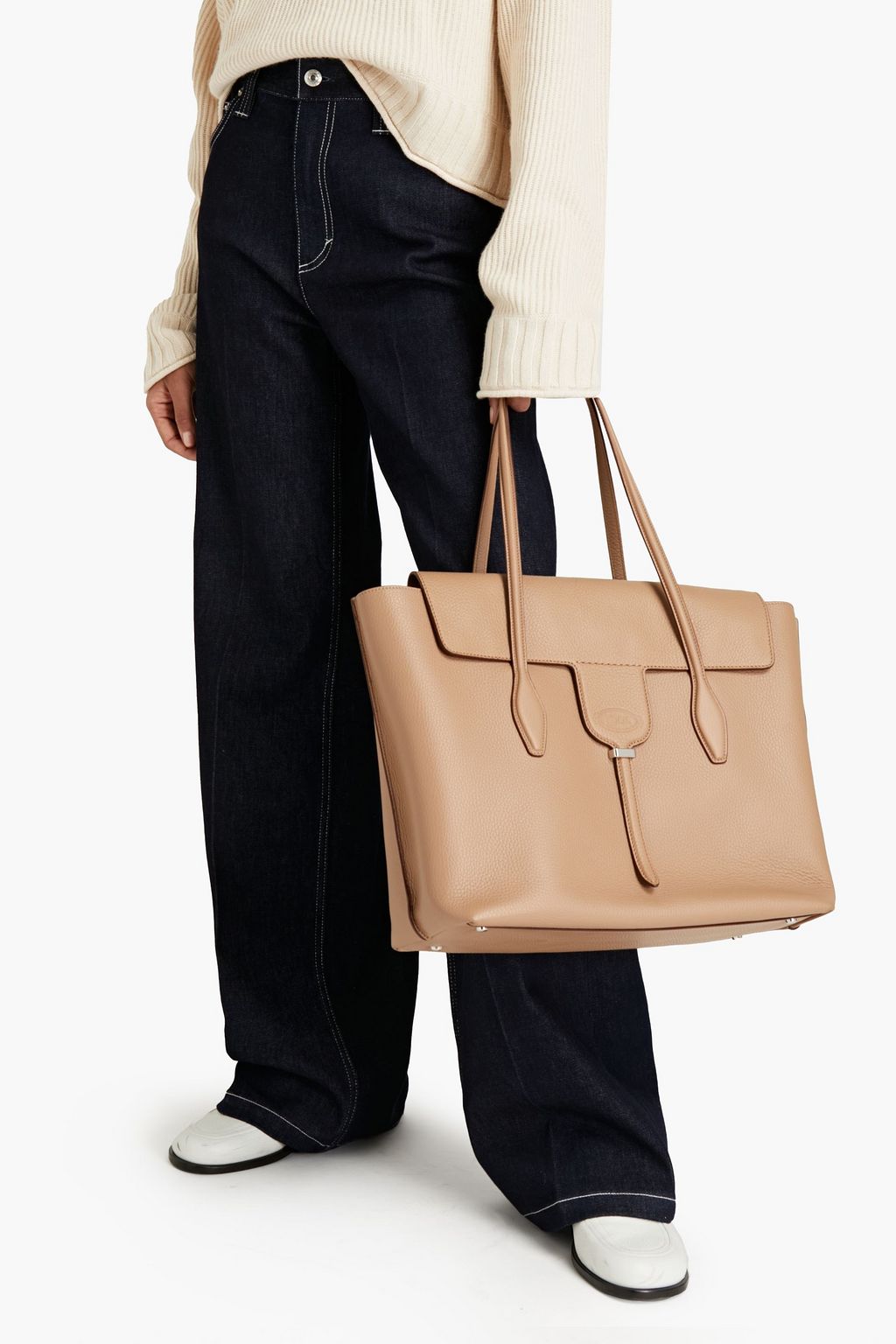 tods pocket medium leather shopper