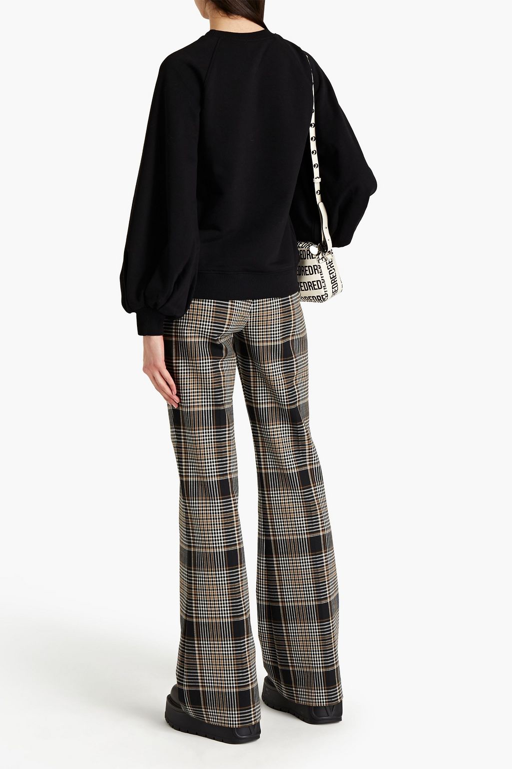 REDVALENTINO Printed cotton-blend terry sweatshirt