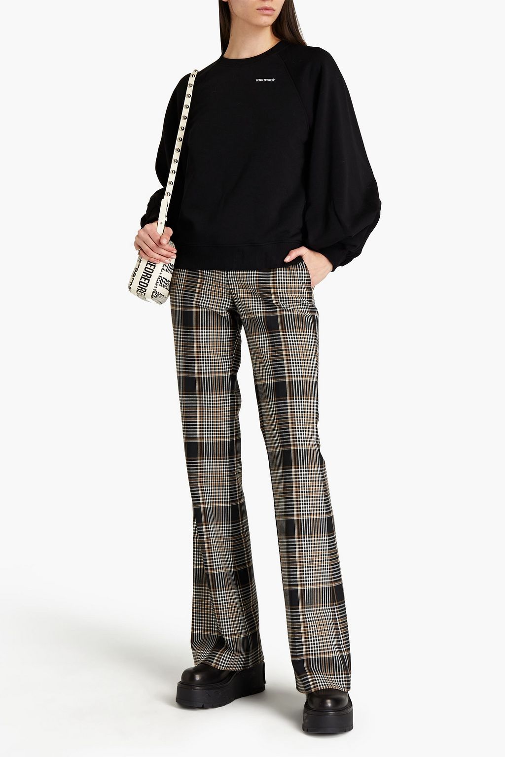 REDVALENTINO Printed cotton-blend terry sweatshirt