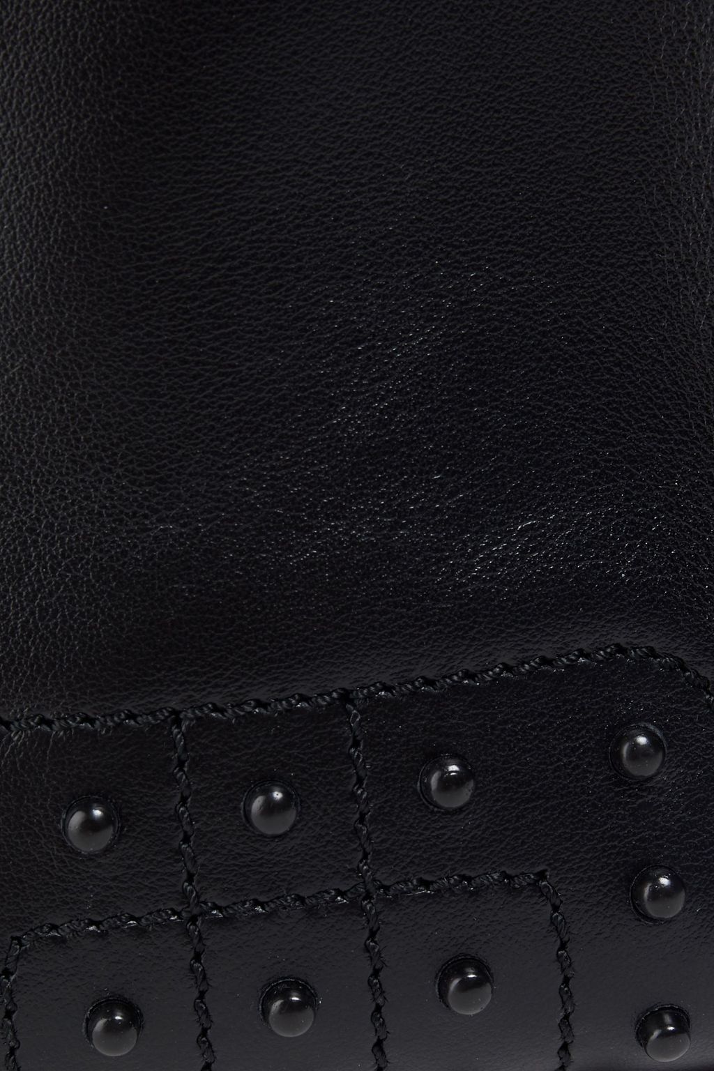 TOD'S Zweifarbige Tote Bag aus Jacquard mit Ledereinsatz
