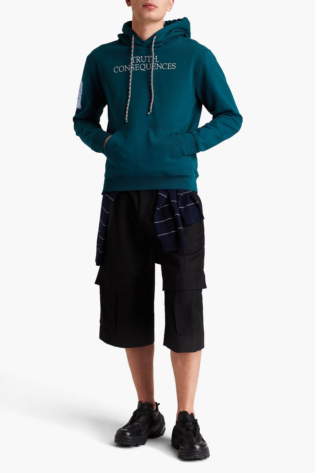 MCQ ALEXANDER MCQUEEN Embroidered French cotton-terry hoodie