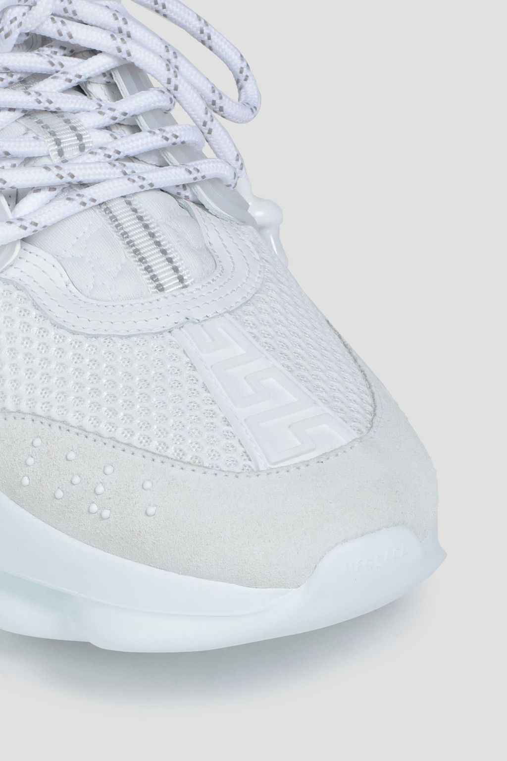 VERSACE Suede and mesh sneakers
