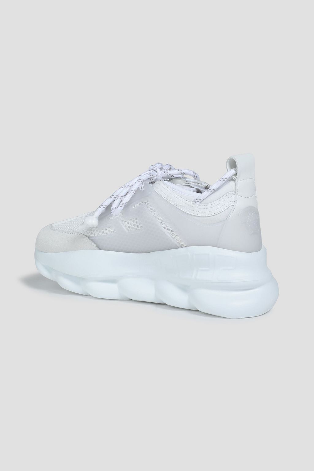 VERSACE Suede and mesh sneakers