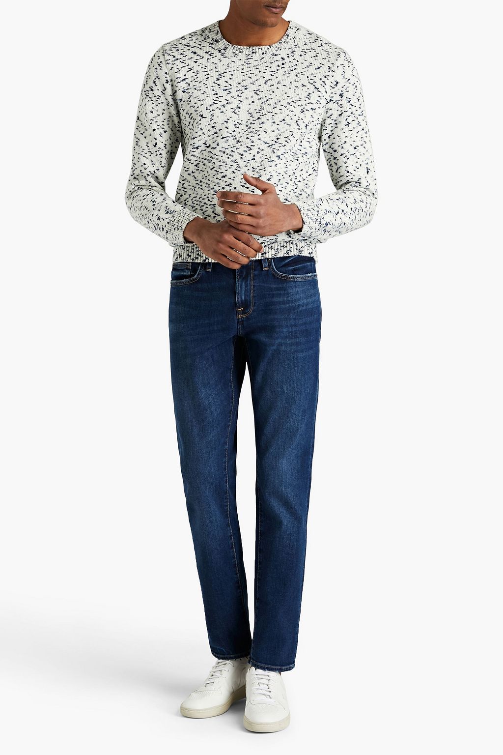 FRAME L'Homme Jeans mit schmalem Bein aus Denim in ausgewaschener Optik