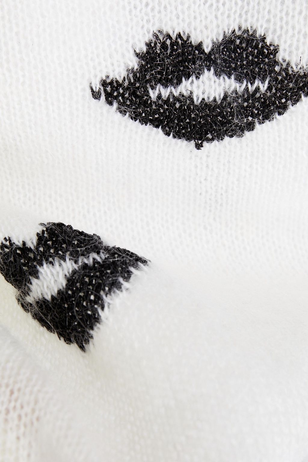 REDVALENTINO Brushed intarsia mohair-blend sweater