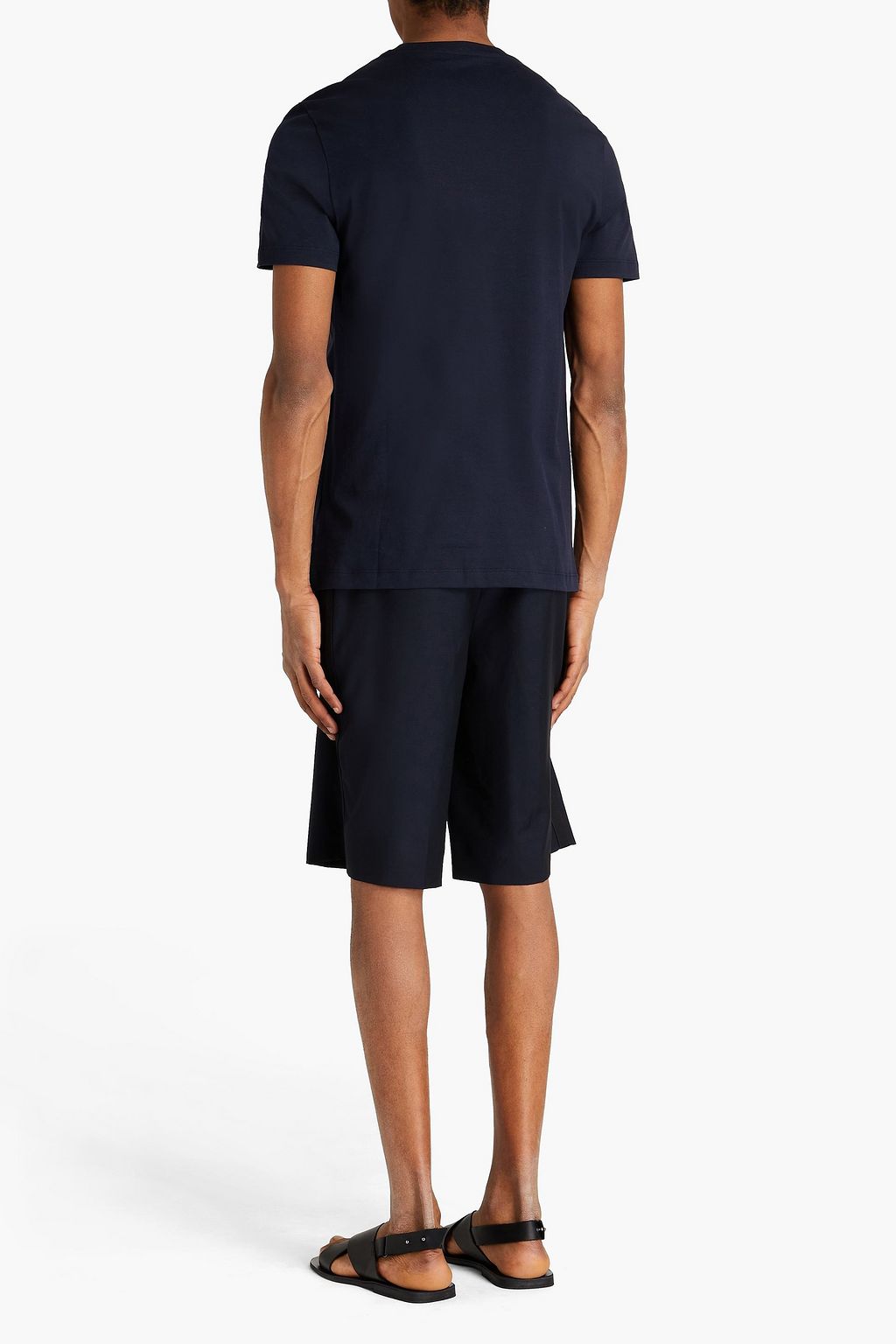 VERSACE Logo-embroidered cotton-jersey T-shirt