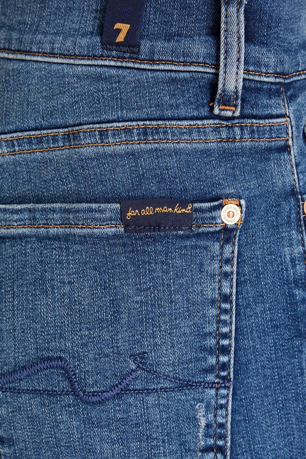 7 FOR ALL MANKIND The Straight faded high-rise straight-leg jeans