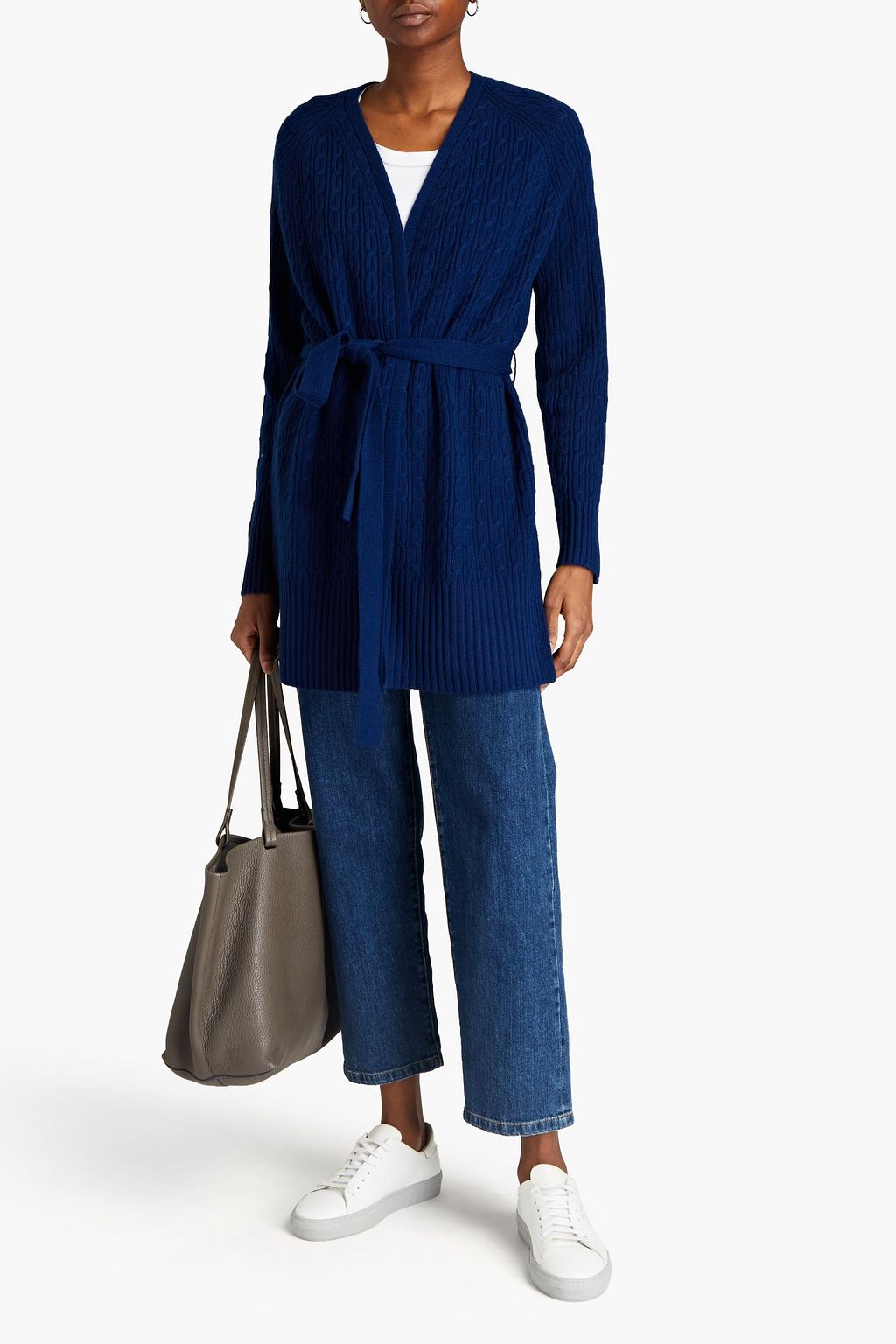 THEORY Malinka cable-knit cashmere cardigan