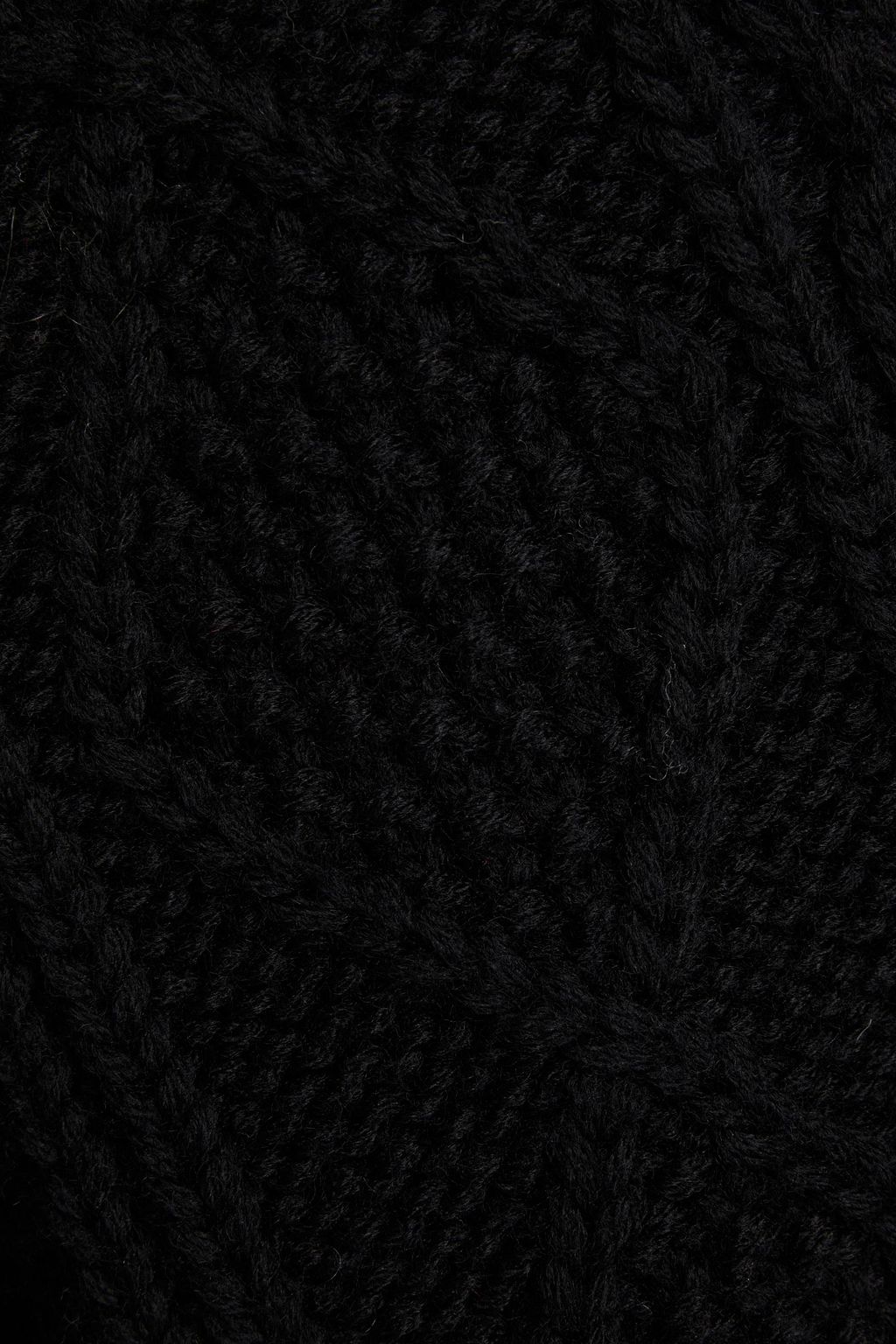 REDVALENTINO Intarsia and cable-knit wool cardigan
