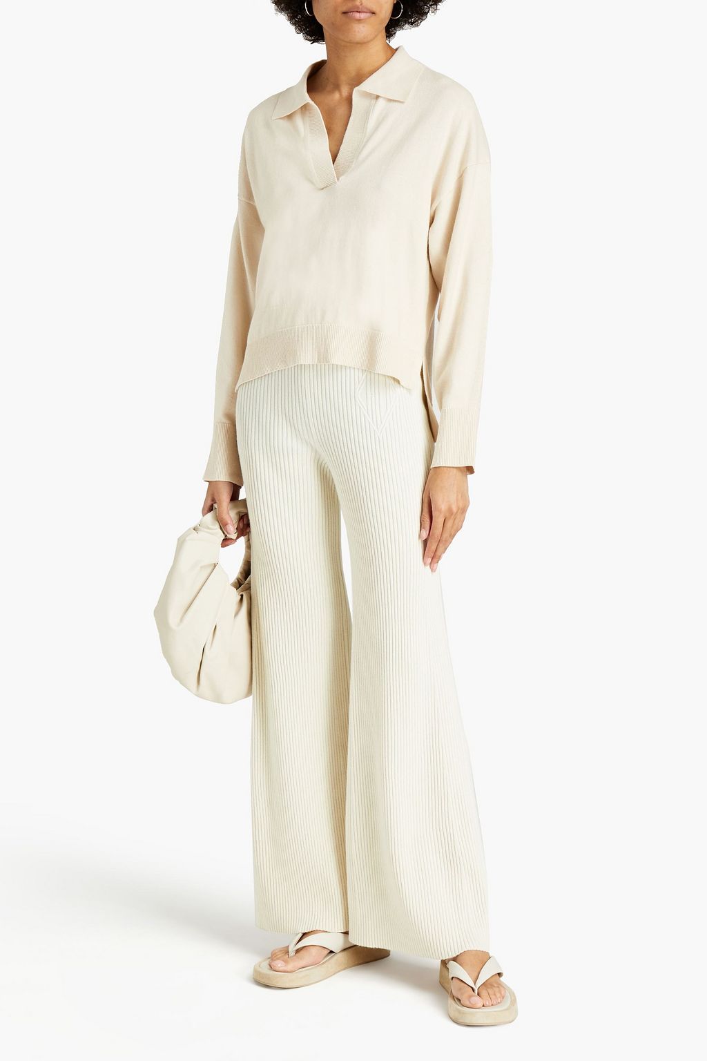 SIMKHAI Cotton and cashmere-blend sweater