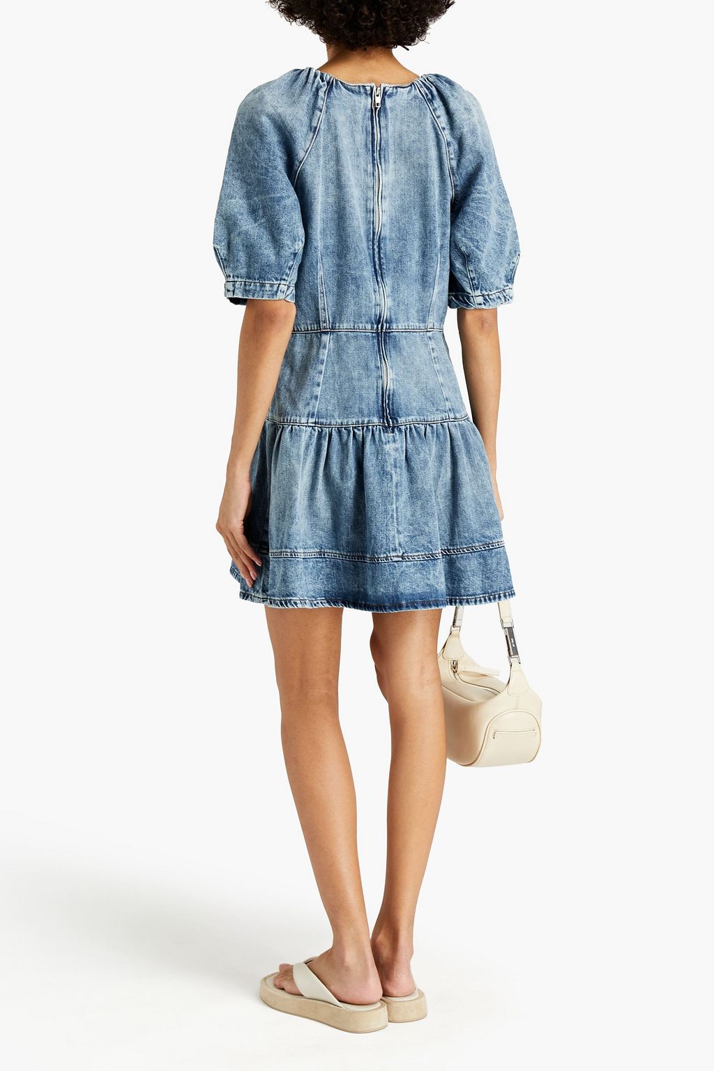 SIMKHAI Holland faded denim mini dress