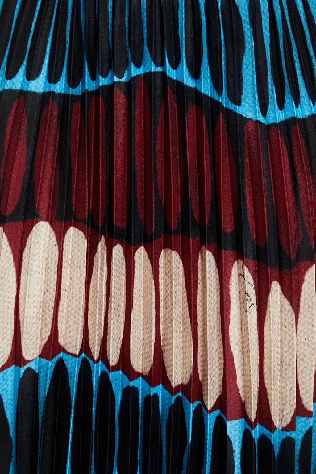 STELLA JEAN Pleated printed crepe de chine midi skirt