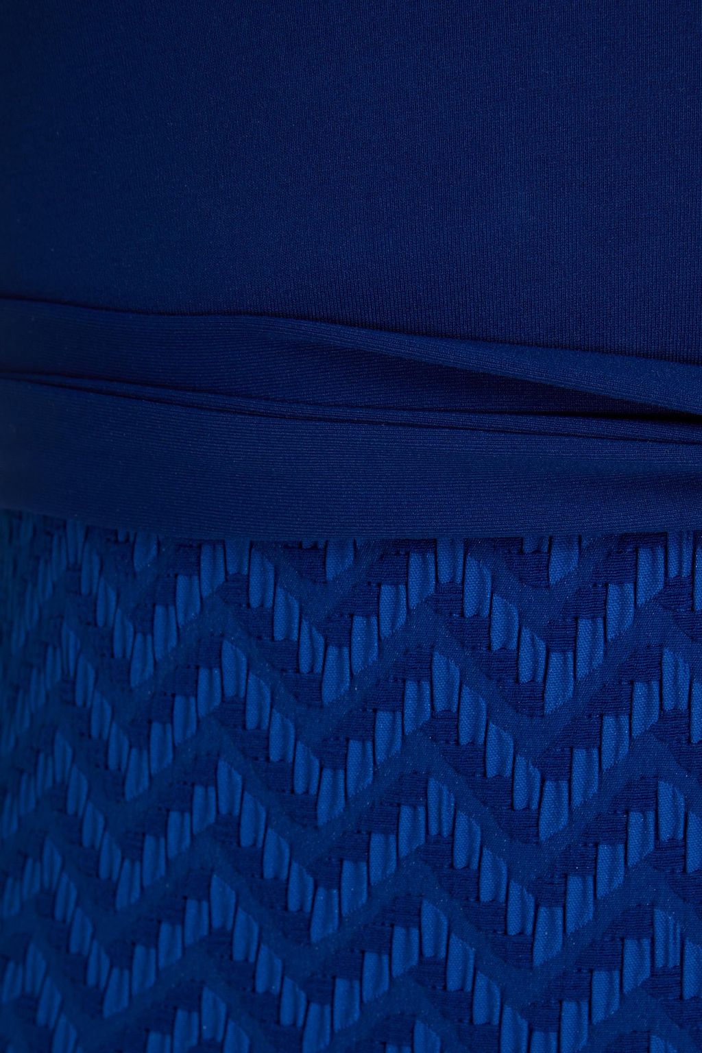ERES Belted paneled seersucker swimsuit
