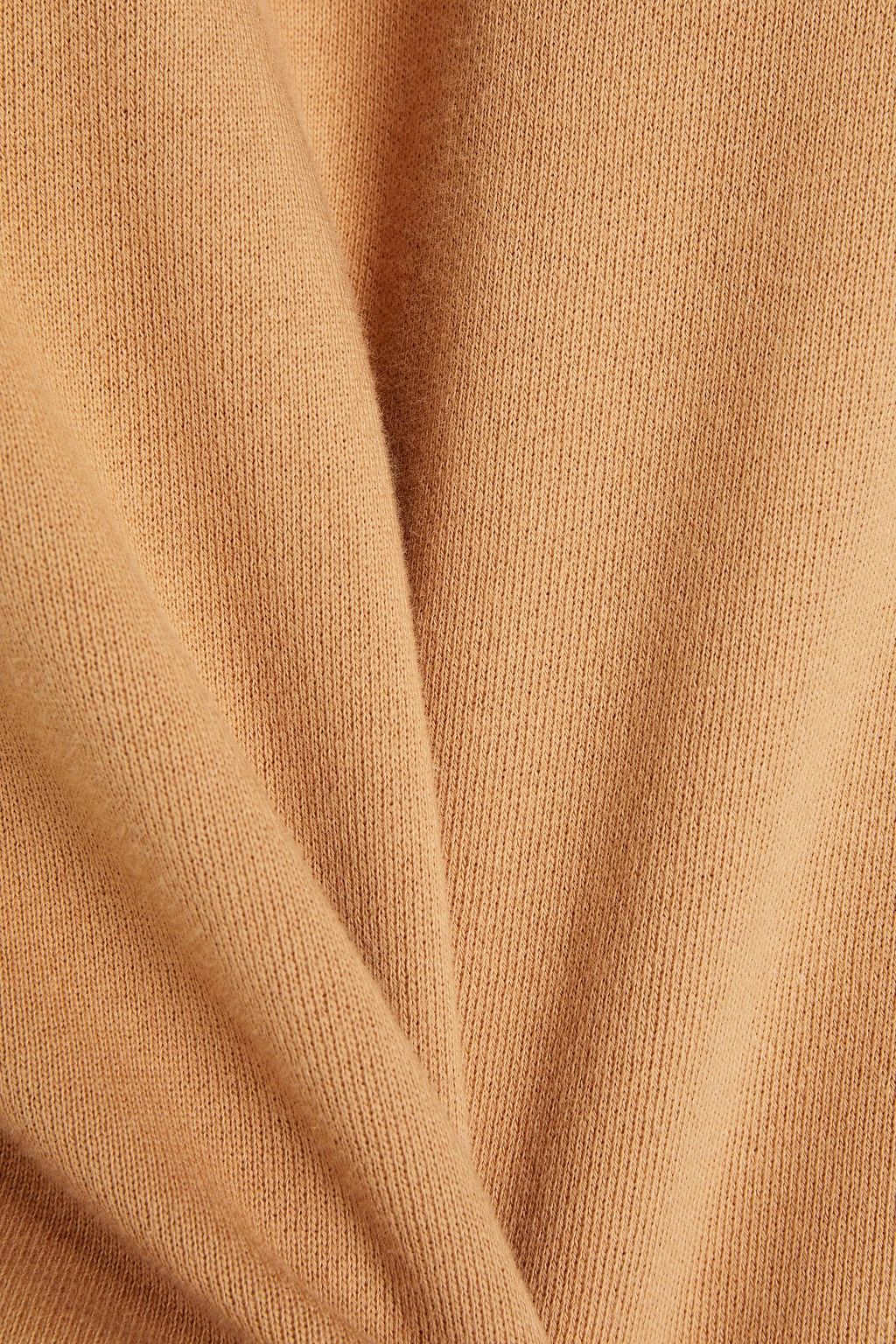 SIMKHAI Cropped organic French cotton-terry hoodie