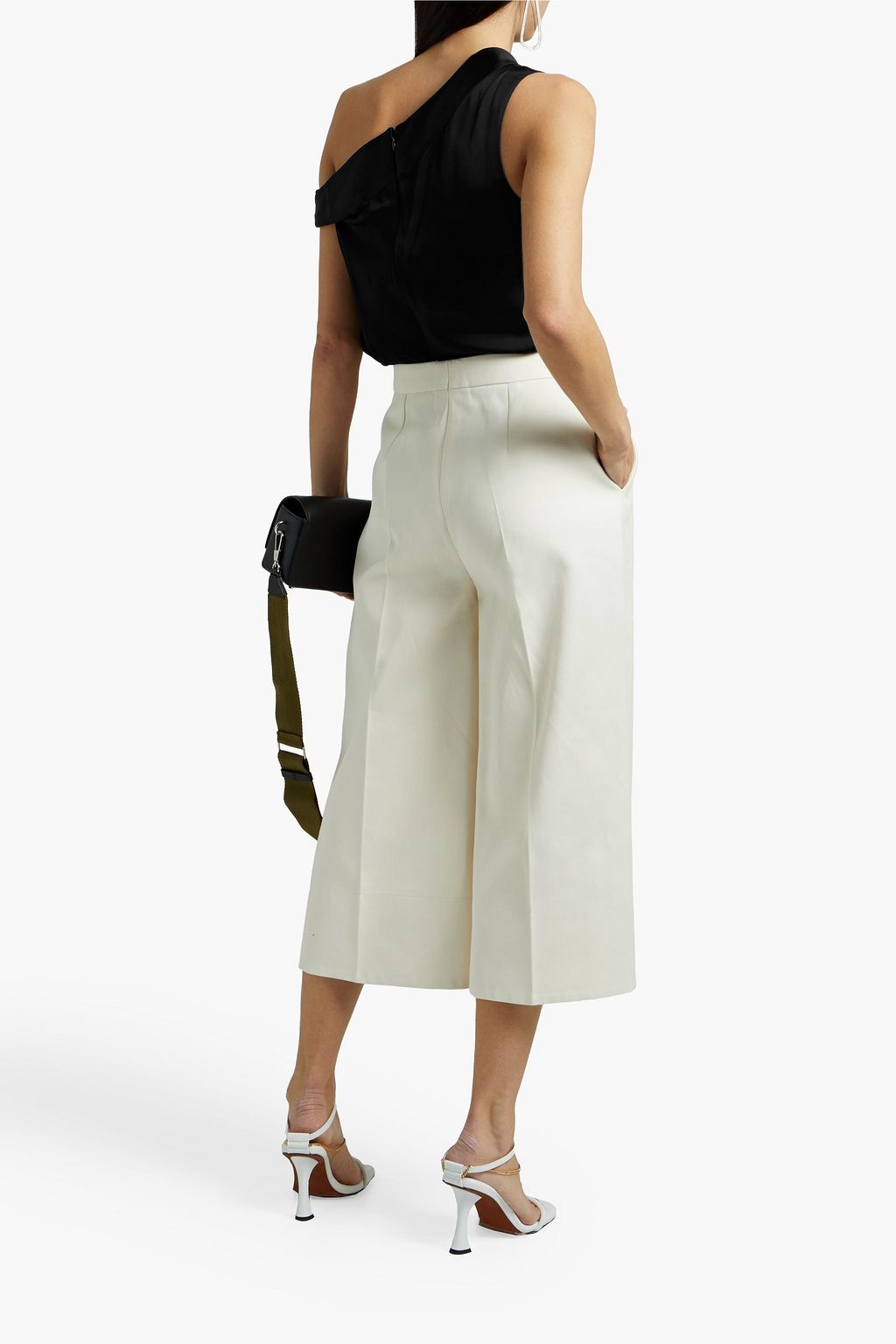 3.1 PHILLIP LIM Off-the-shoulder draped satin-crepe top