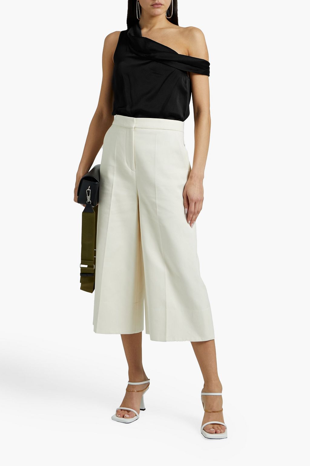 3.1 PHILLIP LIM Off-the-shoulder draped satin-crepe top
