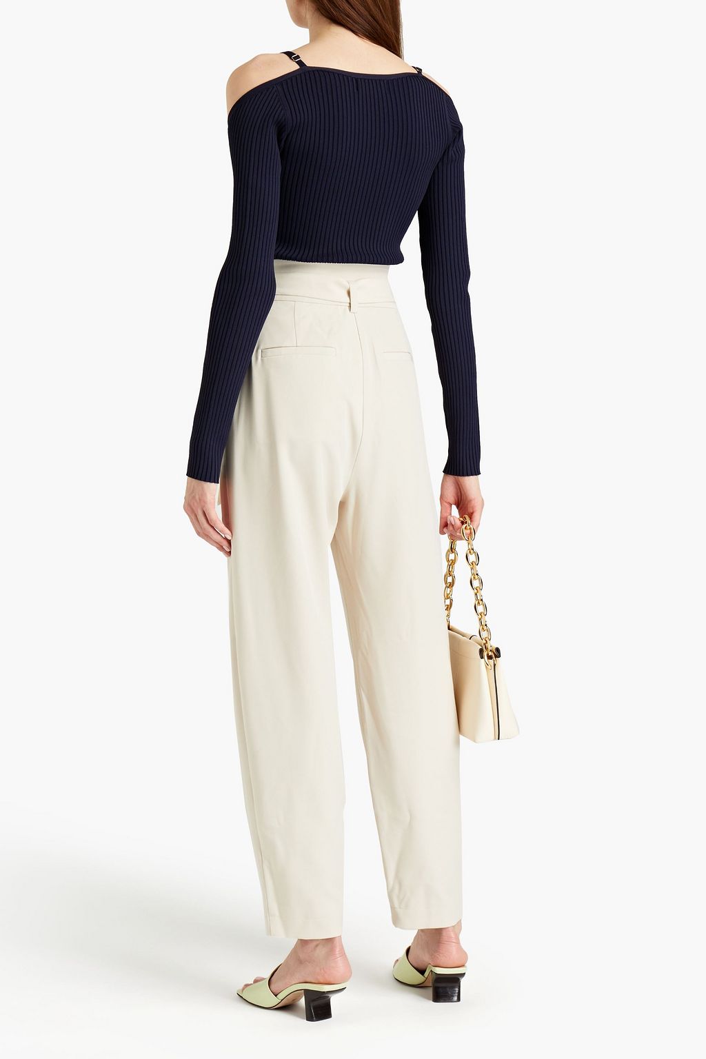 SIMKHAI Nikita belted twill tapered pants