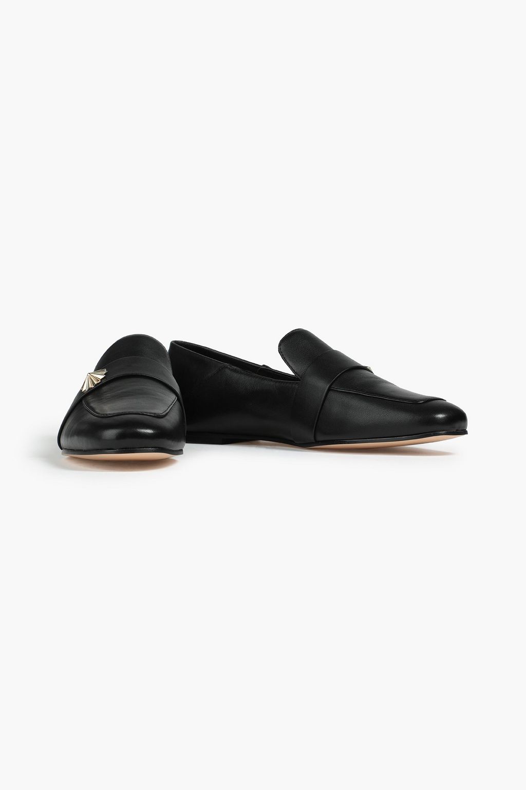 STUART WEITZMAN Loafers aus Leder mit einklappbarer Fersenpartie und Verzierung