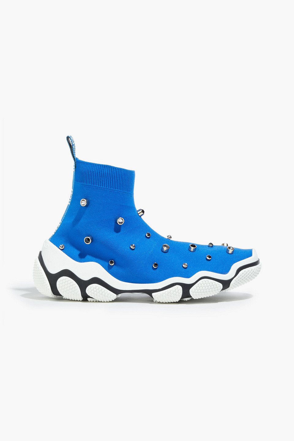 RED(V) - Crystal-embellished stretch-knit high-top sneakers - Blue - EU 37