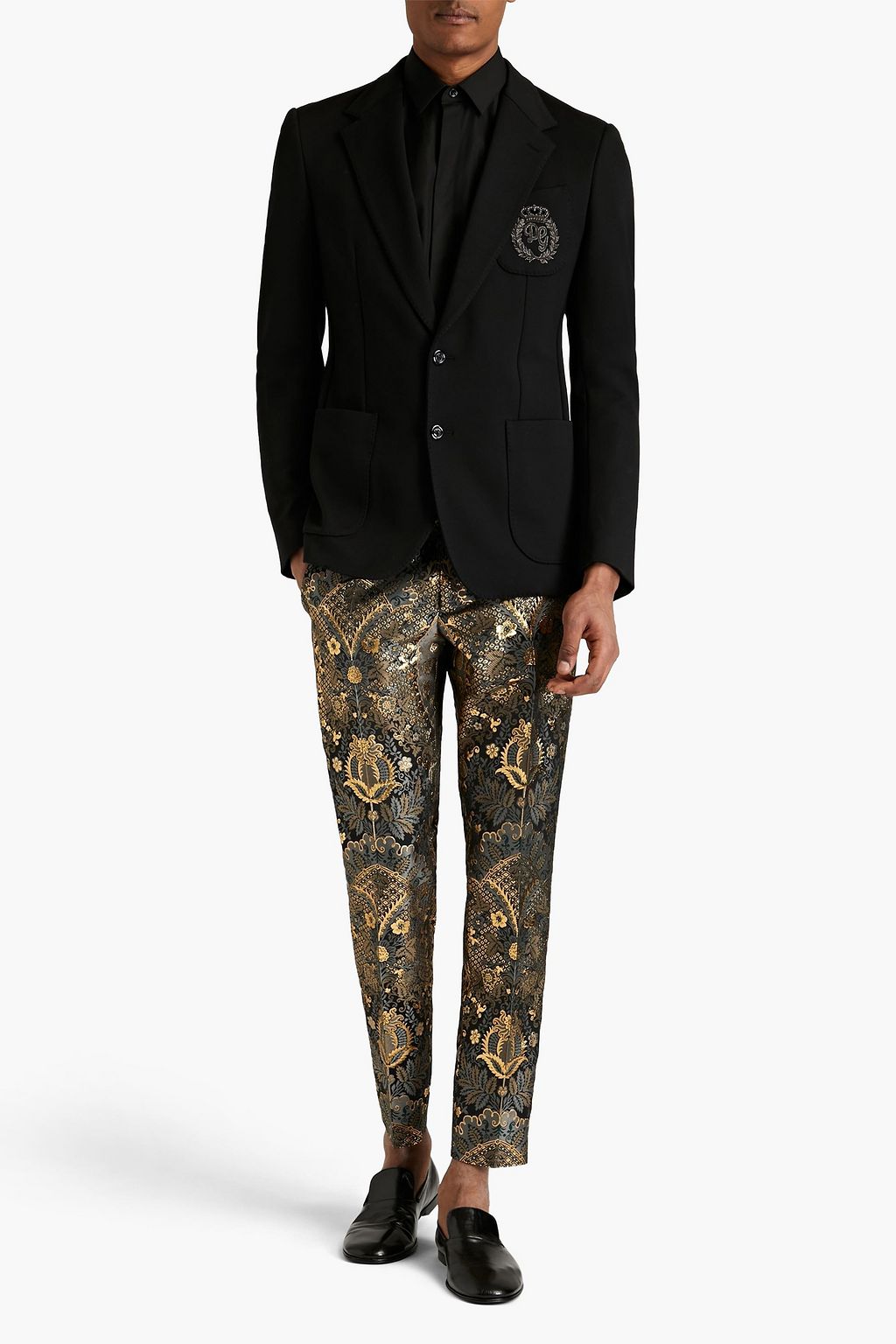 DOLCE & GABBANA Tapered metallic jacquard pants