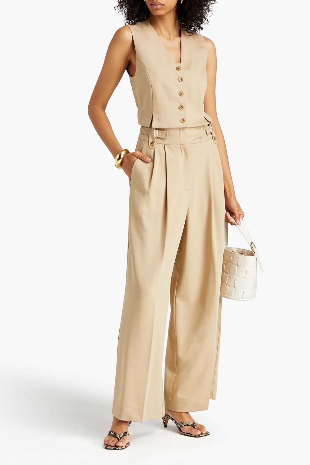 BY MALENE BIRGER Taal pleated wool wide-leg pants