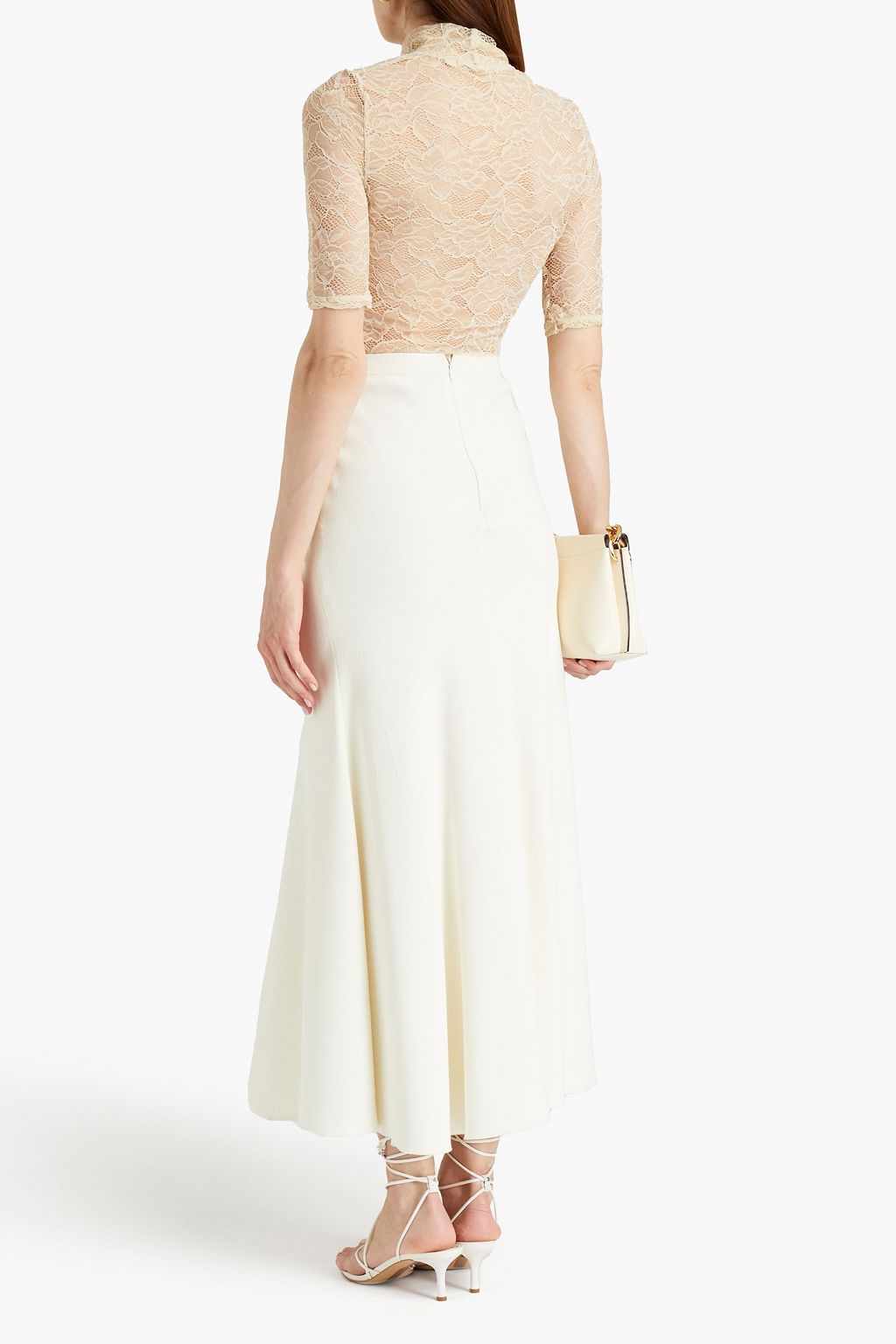 SIMKHAI Cassandra stretch-lace turtleneck top