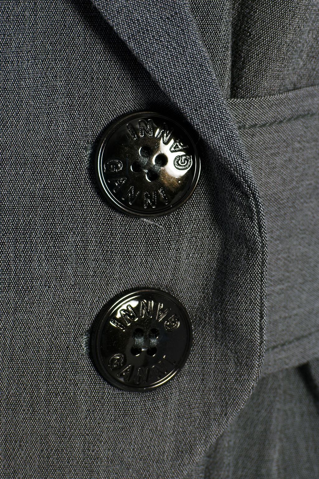 GANNI Double-breasted mélange woven vest
