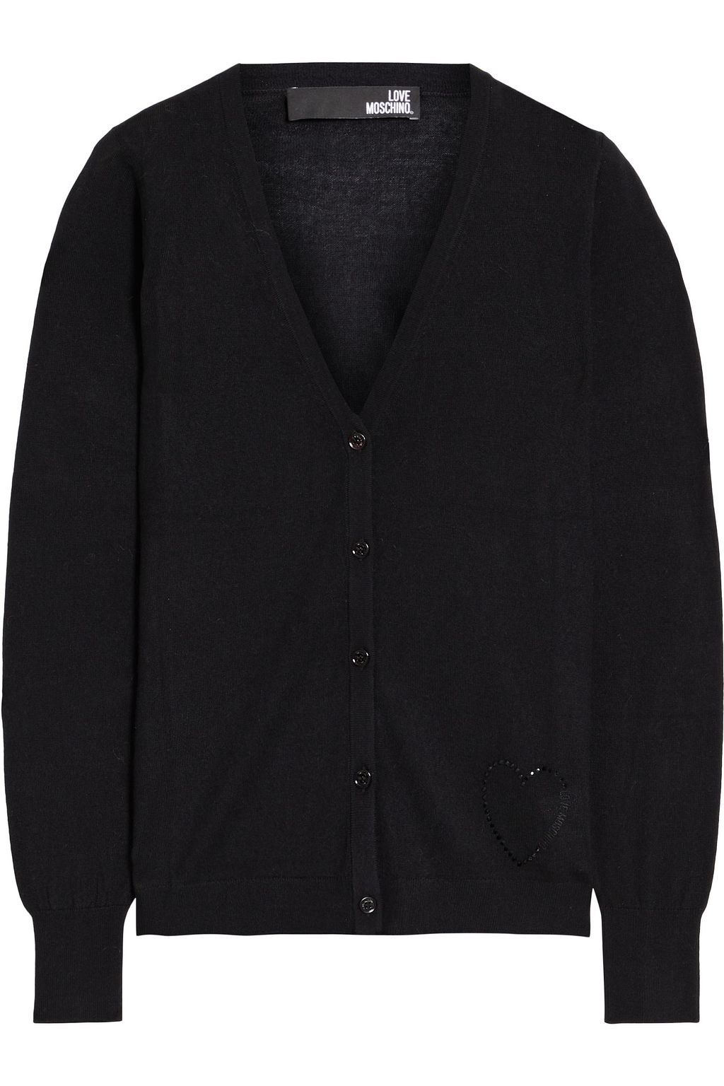 LOVE MOSCHINO Embellished wool-blend cardigan | Sale up to 70% off
