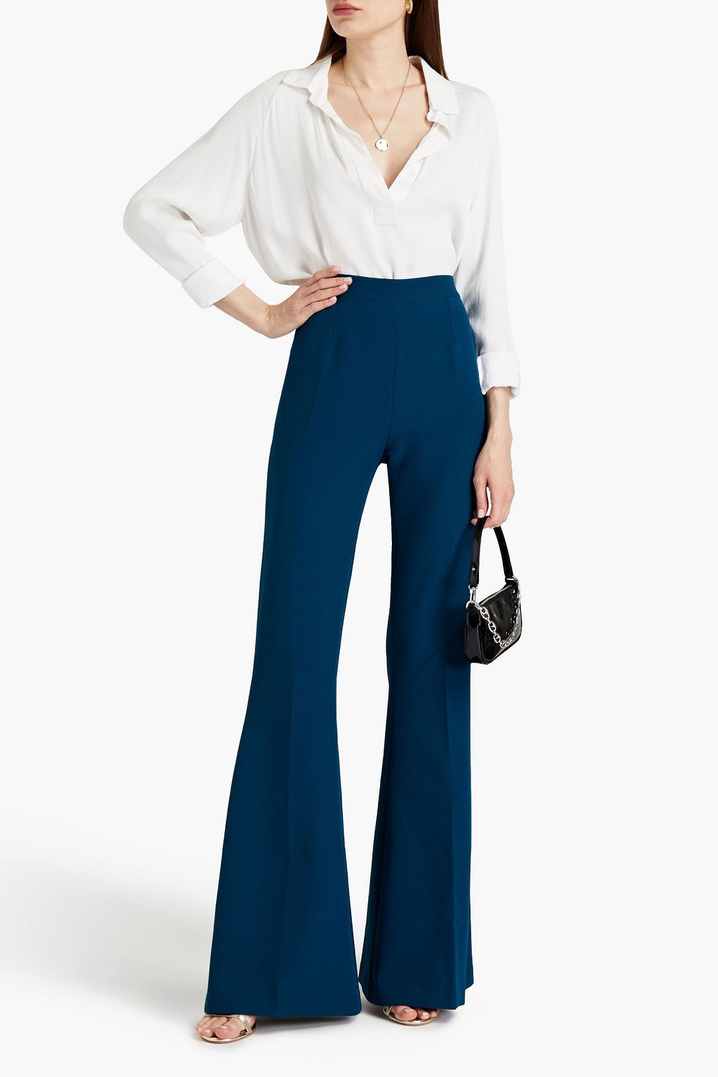 SAFIYAA Crepe flared pants