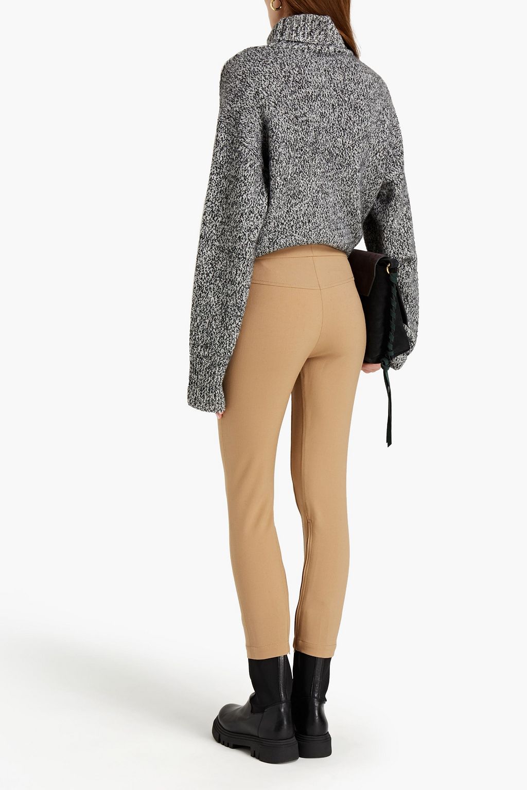 CHLOÉ Cropped stretch-wool skinny pants