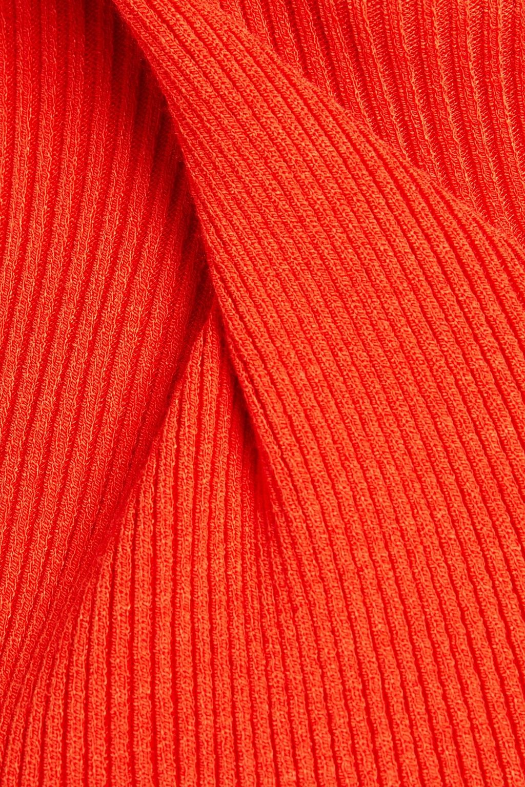 OSCAR DE LA RENTA Cutout ribbed-knit top