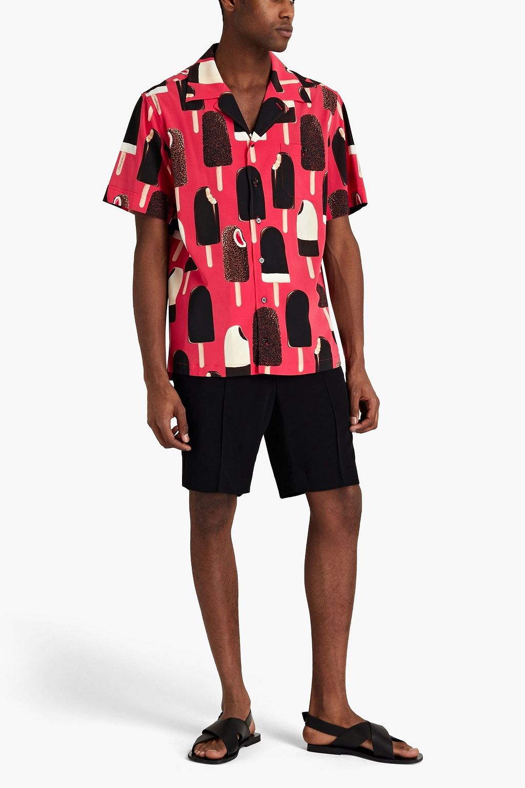 DOLCE & GABBANA Printed silk-blend crepe de chine shirt