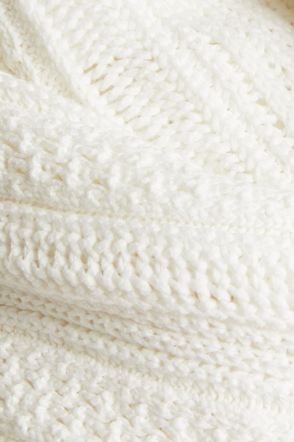 SIMKHAI Rayna cutout pointelle-knit cotton sweater