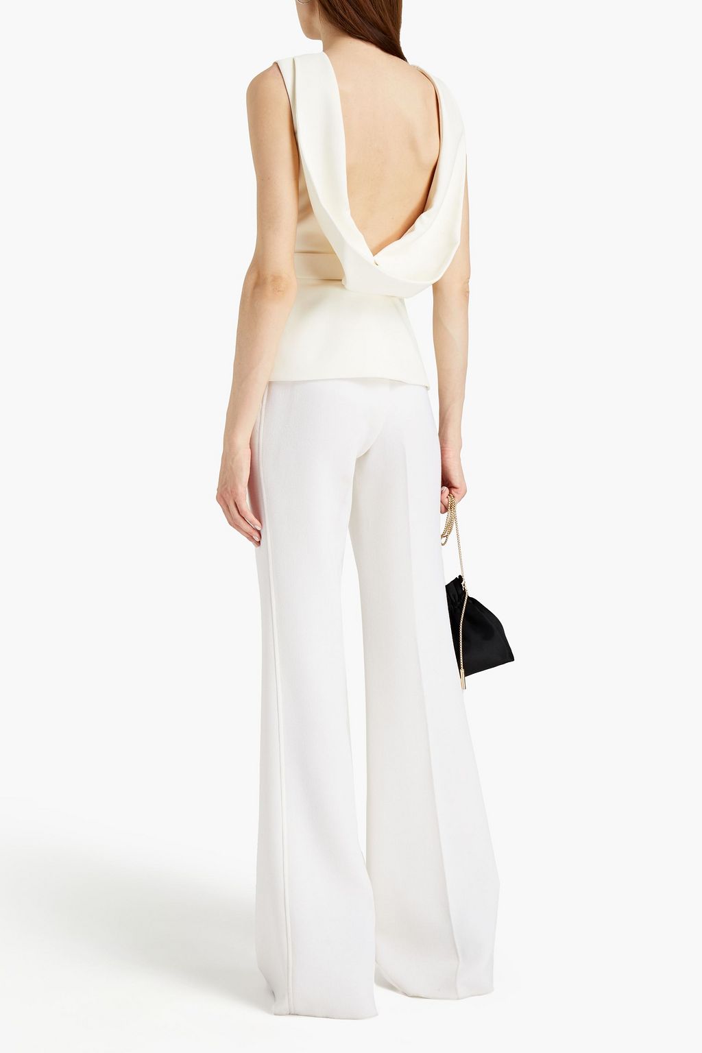 SAFIYAA Riddhi belted draped crepe top