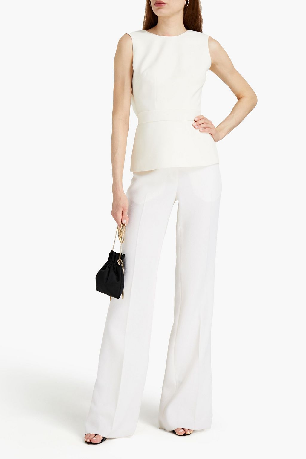 SAFIYAA Riddhi belted draped crepe top