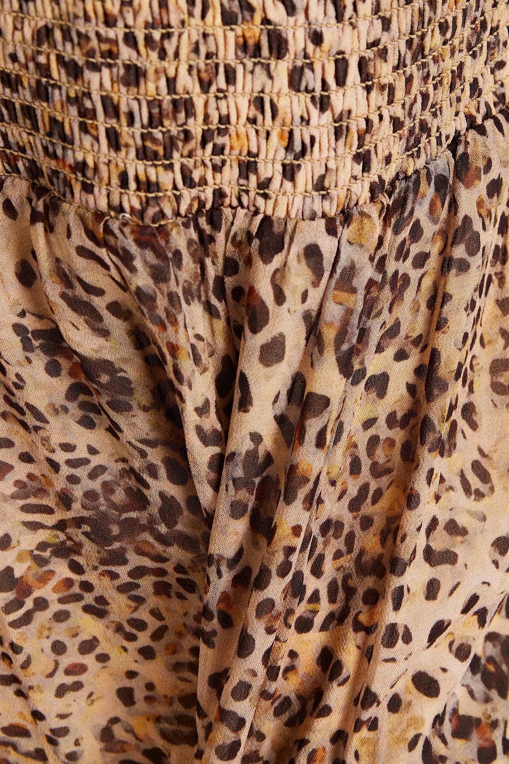 ML MONIQUE LHUILLIER Leopard-print crepe de chine mini dress