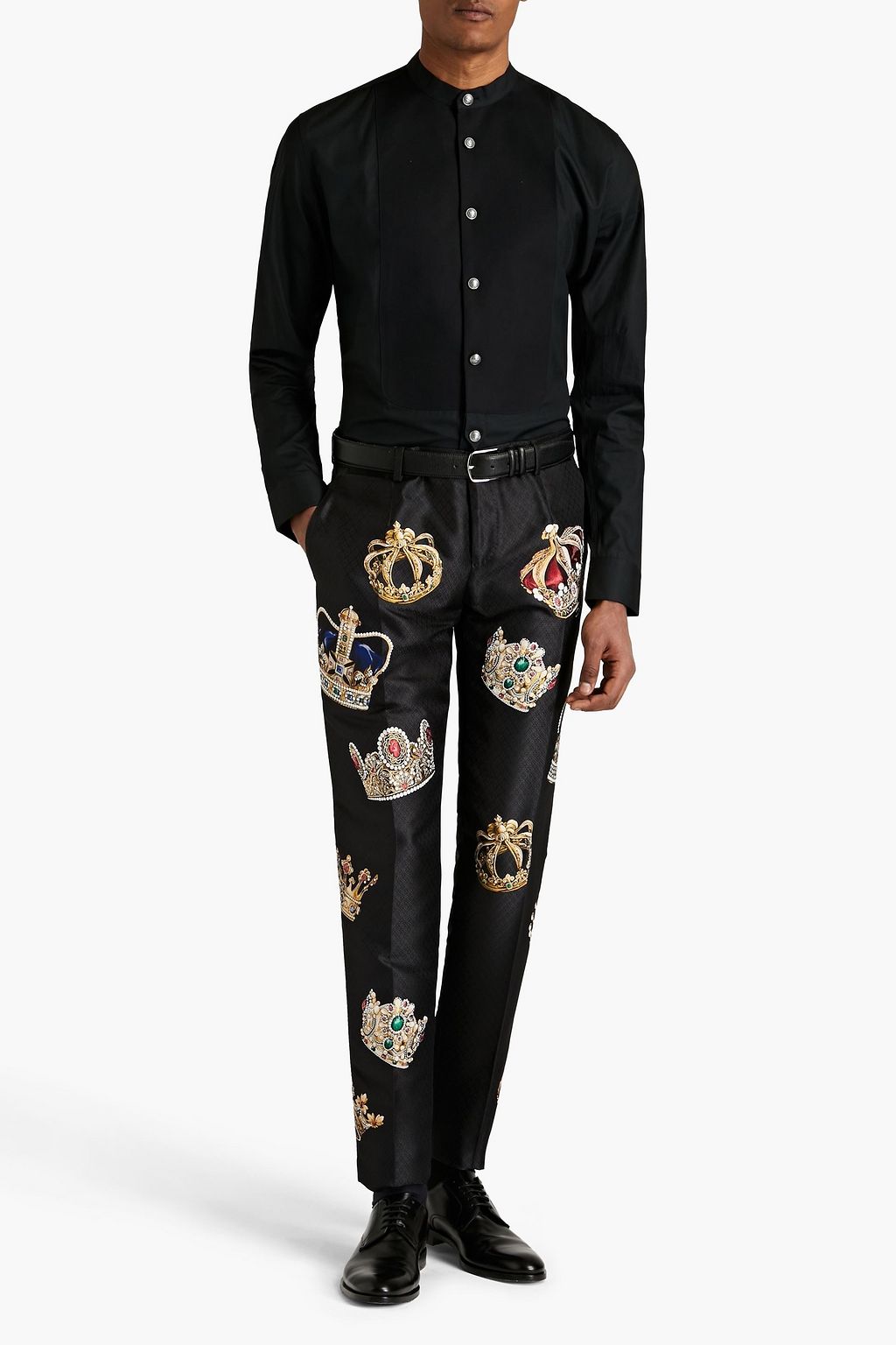 DOLCE & GABBANA Satin-jacquard pants