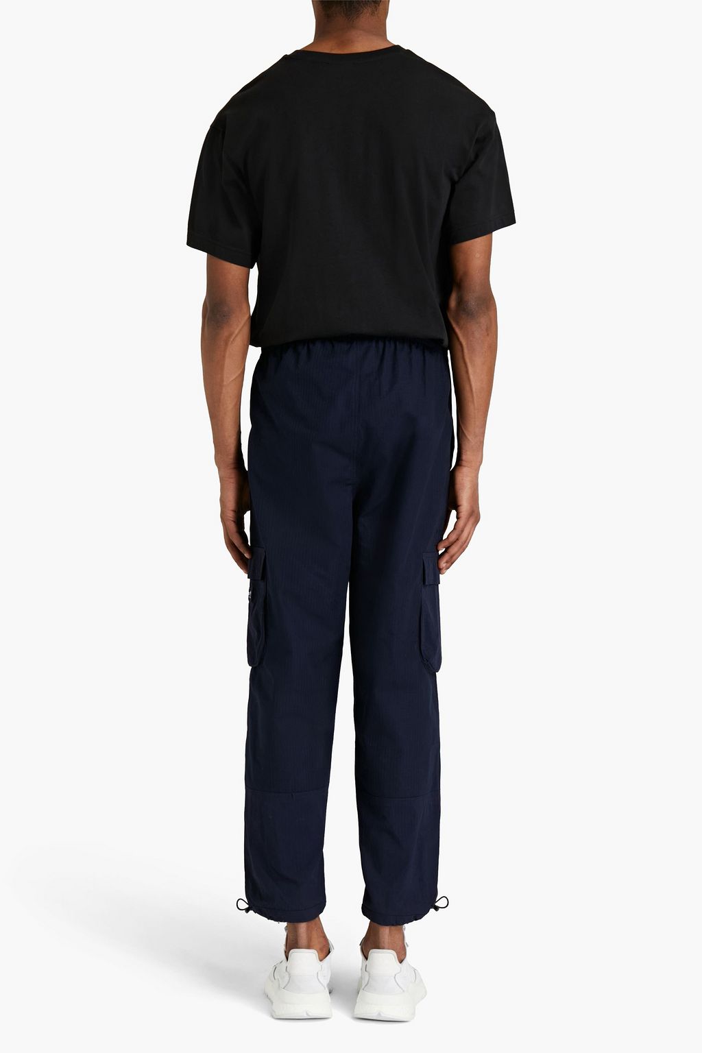 ADIDAS ORIGINALS Logo-appliquéd belted cotton track pants